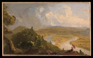 Esquisse pour Vue depuis le mont Holyoke, Northampton, Massachusetts, après un orage (Le méandre) - Thomas Cole