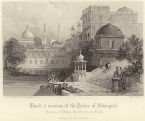 Baoli et vestiges du Palais de Jehanguir - Thomas Colman Dibdin