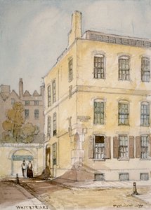 Vue de Whitefriars montrant le coin de Lombard Street, City de Londres, 1851