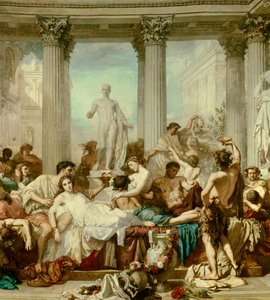 Détail de : Les Romains de la décadence, Peinture par Thomas Couture (1815-1879) - Thomas Couture