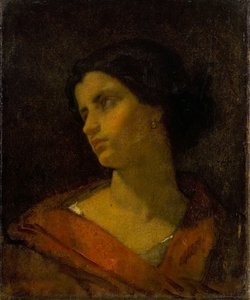 Tête de femme, étude - Thomas Couture