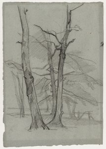 Étude de Paysage avec Arbres - Thomas Couture
