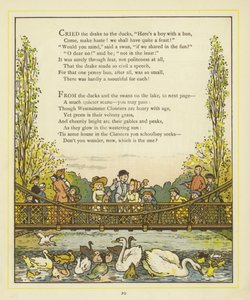 Vers illustrés par une image de personnes sur un pont - Thomas Crane