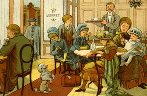Vacances victoriennes - rafraîchissements au buffet