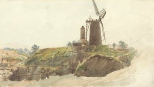 Paysage avec moulin à vent