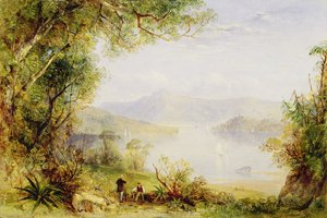 Vue sur la rivière Hudson, vers 1840-45 - Thomas Creswick