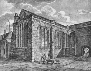Vue nord-est de la Chapelle de la Sainte-Trinité, Leadenhall, Londres, vers 1825 - Thomas Dale
