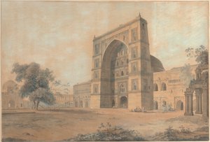 La mosquée de Juanpore construite par Sultan Hussain Sherki (décembre 1789) - Thomas Daniell