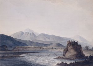 Le pont de corde, Srinagar, Garhwal, Uttar Pradesh - Thomas Daniell