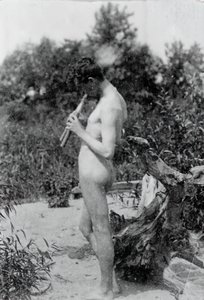 Joueur de cornemuse debout, étude pour Arcadia, vers 1883 - Thomas Eakins
