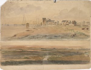 Indianola, Texas et Indianola avec Lavaca Point au loin, 16 mai 1852 - Thomas Flintoff