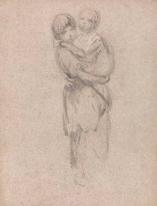 Une jeune fille tenant un enfant - Thomas Gainsborough