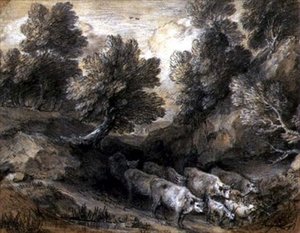 Paysage boisé avec bovins et chèvres, c.1768-72 - Thomas Gainsborough