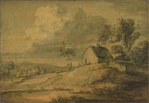 Paysage boisé avec chalet, vaches et moutons, vers 1770 - Thomas Gainsborough
