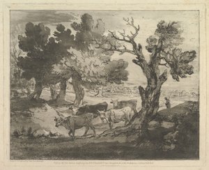 Paysage boisé avec bergers et vaches, 1er août 1797 - Thomas Gainsborough