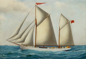 Le Goélette avant et arrière Grovehill en pleine voile