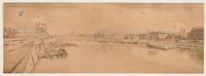 Une sélection de vingt des vues les plus pittoresques de Paris : Vue des Tuileries et du pont prise du Pont de la Concorde
