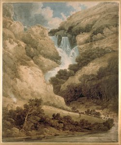 La gorge de Wathenlath avec les chutes de Lodore, Derwentwater - Thomas Girtin