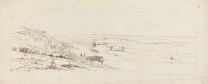 Vue des fontaines de Marly, et Saint-Germain-en-Laye vu au loin