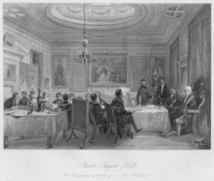 Barber Surgeons Hall. La Compagnie admet un nouveau membre, vers 1841
