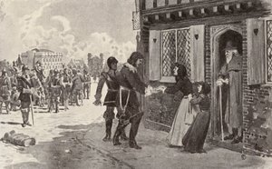 Sir Richard Fanshawe prisonnier à Charing Cross - Thomas Hamilton Crawford