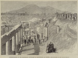 Commémoration du dix-huitième centenaire de la destruction de Pompéi, fouilles dans la neuvième région - Thomas Harrington Wilson