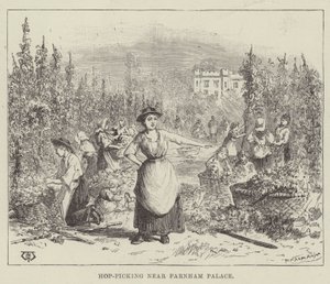 Cueillette du houblon près du palais de Farnham - Thomas Harrington Wilson
