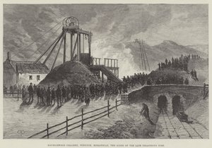 Mine de Mauricewood, Penicuik, Midlothian, scène du récent incendie désastreux - Thomas Harrington Wilson