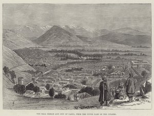 Le Bala Hissar et la ville de Kaboul, depuis la partie supérieure de la citadelle - Thomas Harrington Wilson