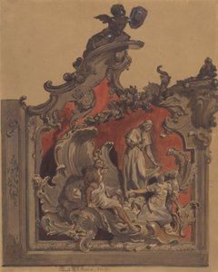 École de San Rocco, Venise : Étude pour décoration courbe