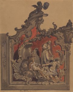 École de Saint-Rocco, Venise, étude de décoration courbe