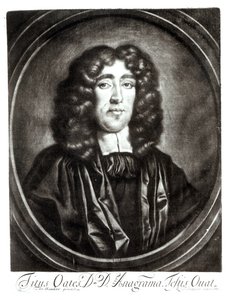 Portrait de Titus Oates gravé par R. Thompson - Thomas Hawker