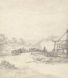 Déchargement des supports de fosse à Coalbrookdale