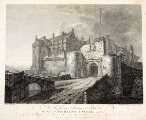 Vue du château de Stirling, gravé par William Byrne, pub. 1781