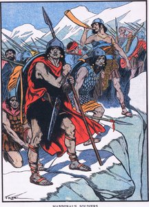 Soldats Hannibals (lithographie couleur)