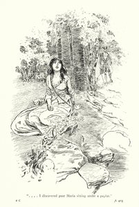 Illustration pour A Sentimental Journey de Laurence Sterne (lithographie)