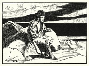 Napoléon à Sainte-Hélène (lithographie) - Thomas Heath Robinson