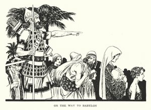 Sur le chemin de Babylone (litho) - Thomas Heath Robinson