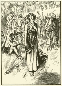 La reine Boadicée et ses soldats (gravure)
