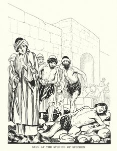 Saul lors de la lapidation d