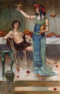 Thésée a levé les yeux vers son beau visage (chromolitho)