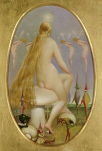 Fée assise sur un champignon, c.1860