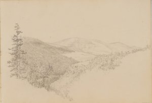 Kauterskill Clove du carnet de croquis de paysages et sujets animaliers, vers 1860-64