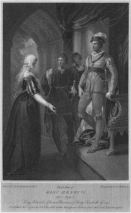 Troisième partie du Roi Henri VI. Acte 3. Scène 2. Roi Édouard, Gloucester, Clarence et Lady Elizabeth Gre