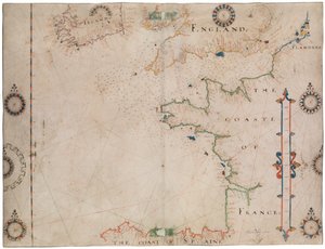 Carte du golfe de Gascogne et de la Manche