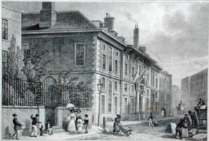 Vue de la Salle des Orfèvres depuis Foster Lane, vers 1827