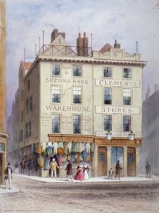 Les magasins de Clément à la jonction de Holywell Street et Wych Street, Westminster, Londres