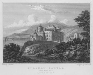 Château de Culzean, vue sud-est, Ayrshire (gravure) - Thomas Hosmer Shepherd