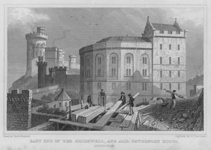 Extrémité est du Bridewell et maison du gouverneur de la prison, Édimbourg (gravure)