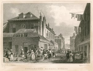 Marché de Hungerford, près des bâtiments de York, The Strand, Londres - Thomas Hosmer Shepherd